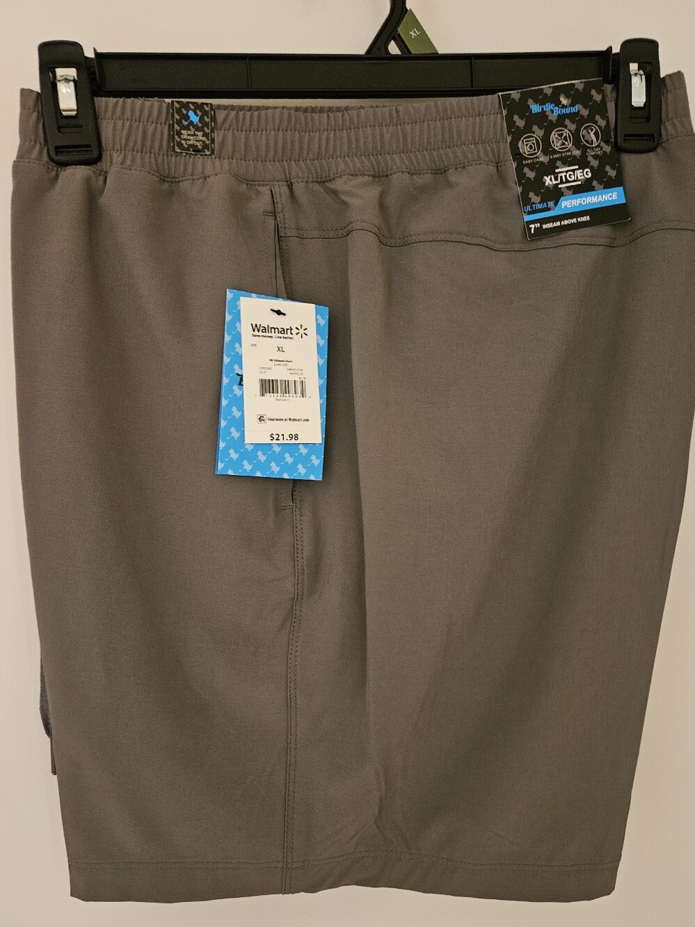 Birdie Bound Men's Ultimate Performance Golf Shorts - Size XL - Dark Grey - NWT